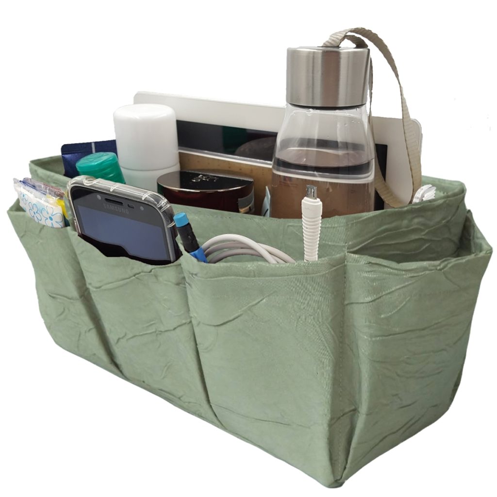 Wrinkled Green Tote Bags Organizer